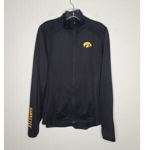 Rivalry Threads Iowa Hawkeyes black full zip long sleeve jacket - medium